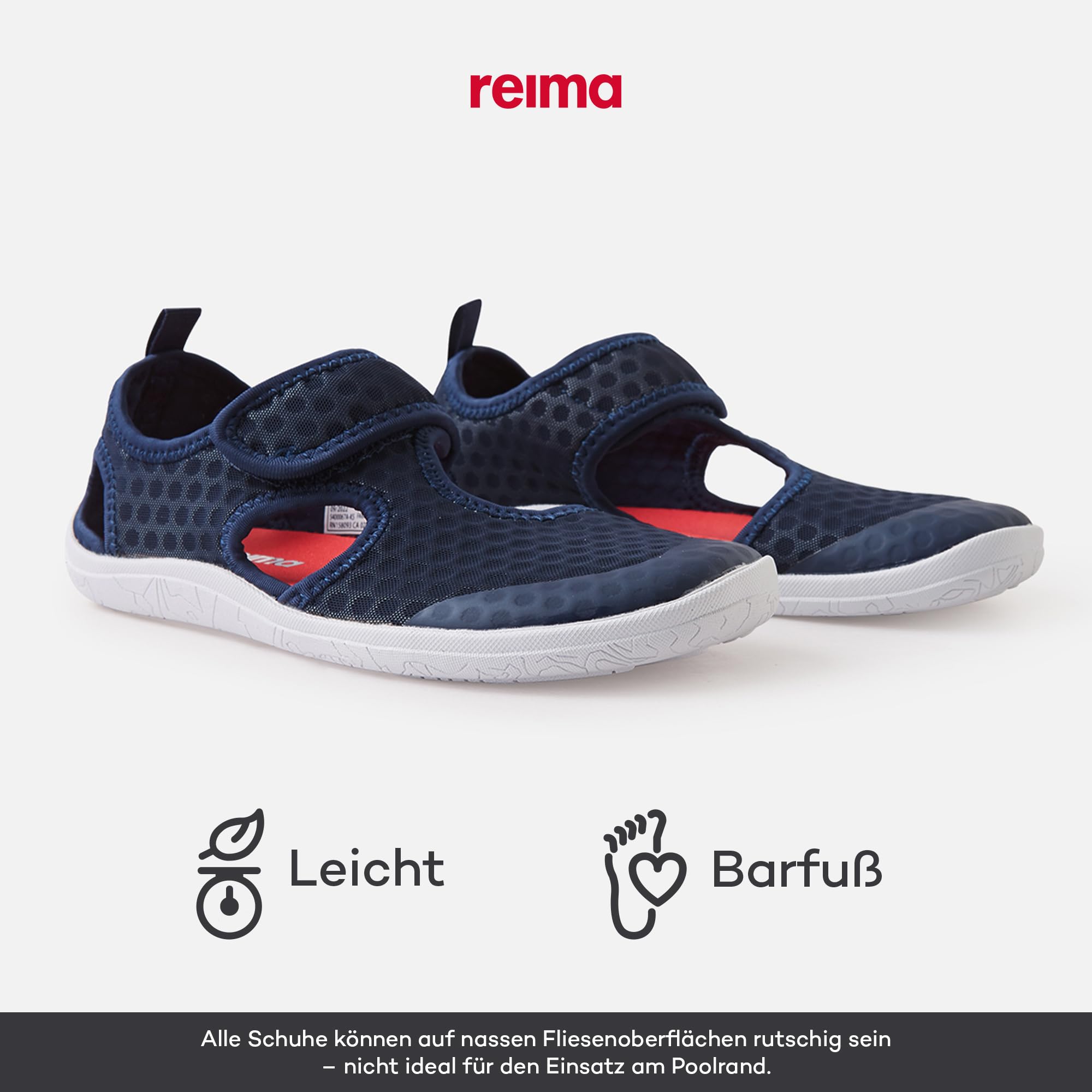 Reima - Rantaan Barfuß Sandalen für Kinder - Leichte, atmungsaktive Kinder Sandalen mit flexibler Sohle - viel Platz für die Zehen, Klettverschluss, herausnehmbare Einlegesohlen