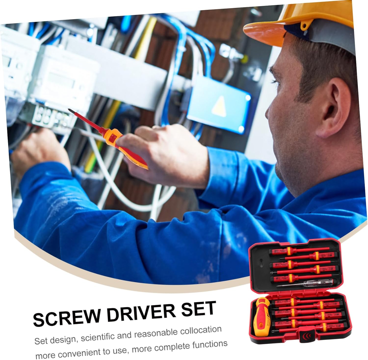 Angoily 1set Vde Precision Screwdriver Mobile and Tablet Repair Ergonomic Non-slip Handle Tools for Electronics Disassembly and Maintenance