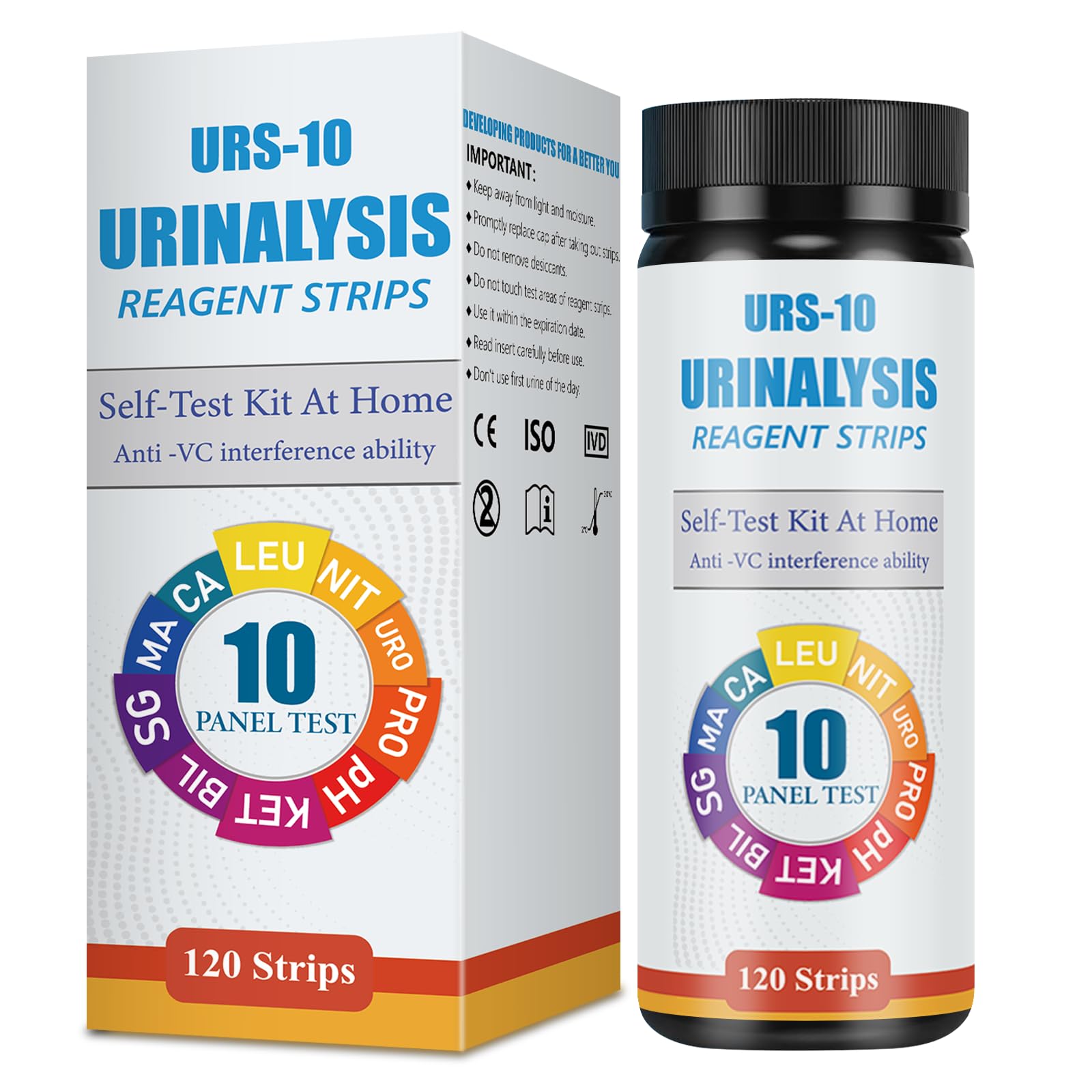 Urinalysis Test Strips - 120 CT