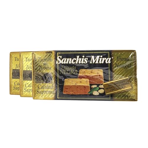 Sanchis Mira Turrón de Jijona. 7 oz. de España. Paquete de 3
