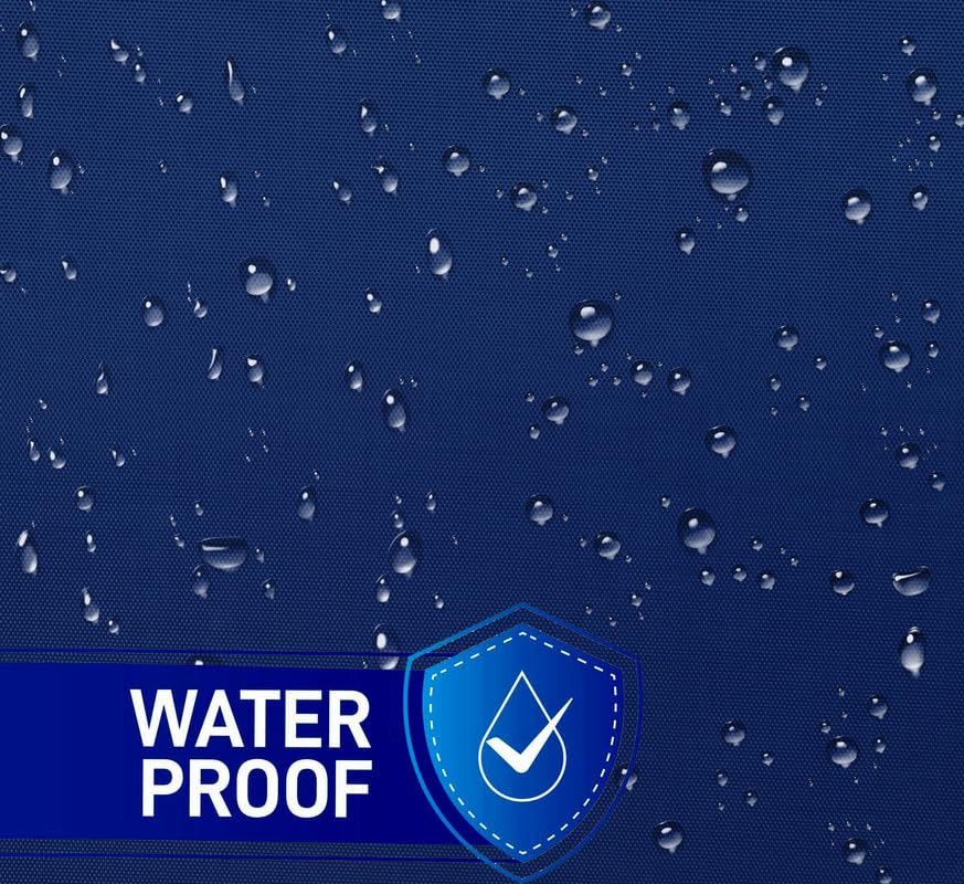 Image of Polyester with PVC Fabric Outdoor Waterproof Curtain with Top Eyelet Protect from AC, Sun, Dust & Rain Used for Balcony, Door & Window (Navy Blue Color 4.5 X 8 Feet, Pack of 2 Piece)