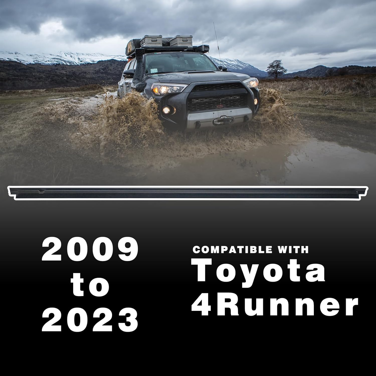 Tailgate Window Moulding Trim Compatible with 2009-2023 Toyota 4Runner Rear Window Seal Weatherstrip OE# 68292-35041