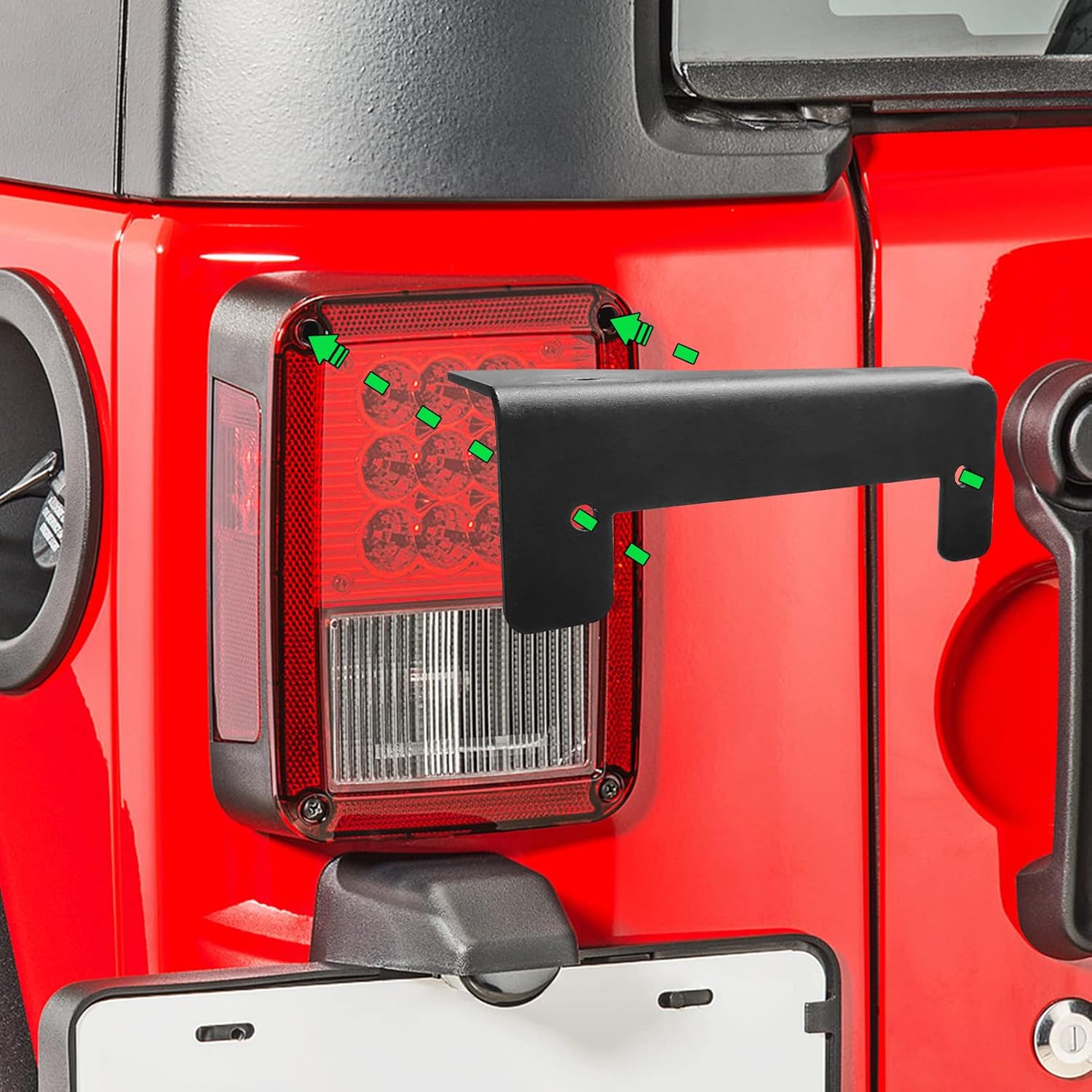 Dasen Rear Backup Tail Light Mounting Brackets Compatible with LED Work/Pod/Cube Light Compatible with Jeep Wrangler JK 2007-2018
