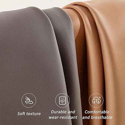 Miniatura 7 de JKGHK Leather Dining Chairs, Kitchen Chairs with Cushioned Pad Seat, Armless Dining Room Chair with Metal Legs, Living Room Chair for Home, Offices,