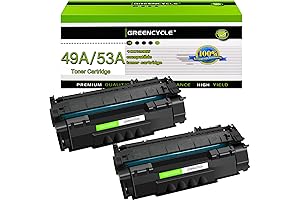 2-Pack Black Compatible Toner Cartridge Replacement for HP 53A Q7553A
