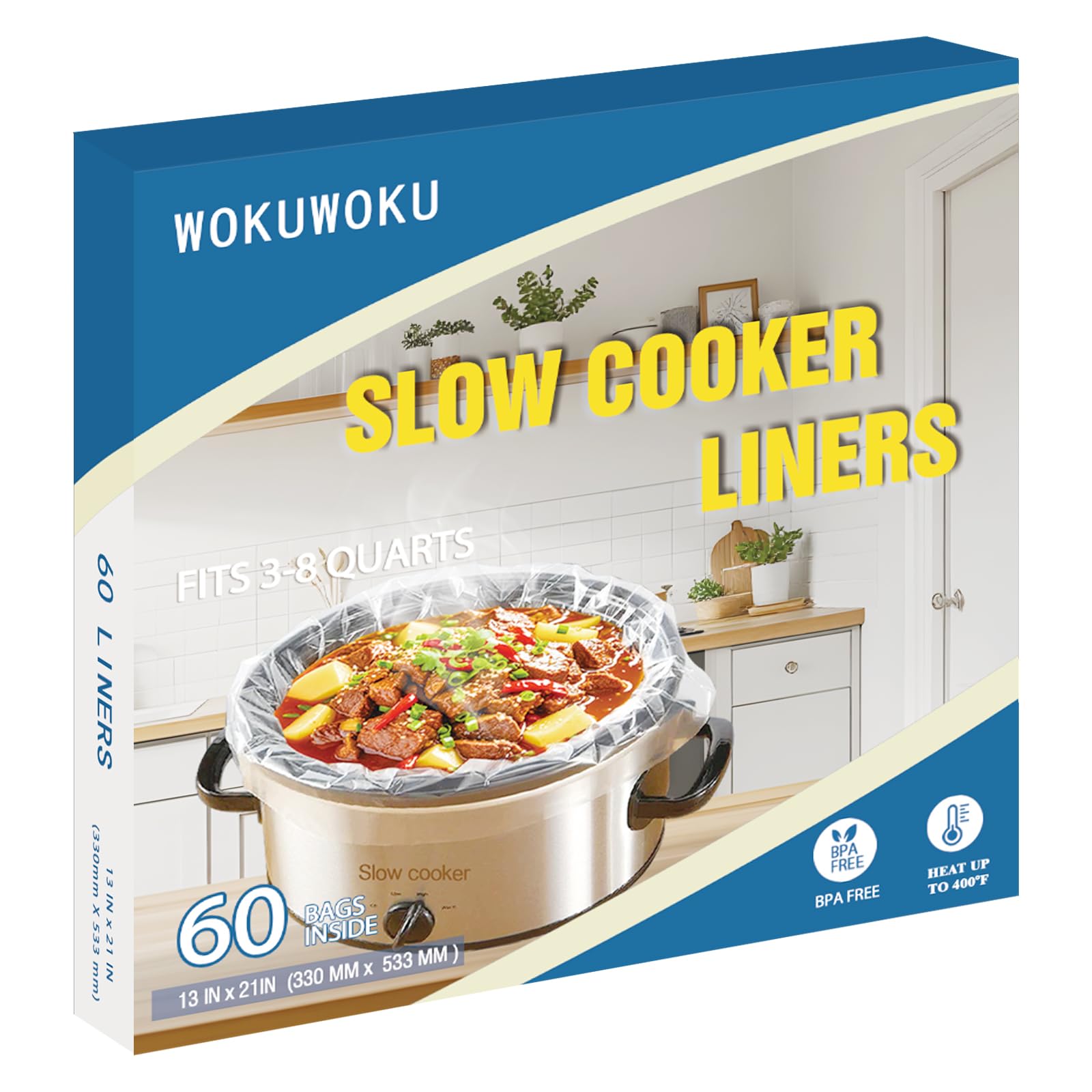 WOKUWOKU Slow Cooker Liners, 13