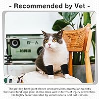Vista 7 de ROZKITCH Protector de patas de perro para articulación trasera de corvejón o rodilla de pierna delantera, 1 par de mangas de compresión de piernas