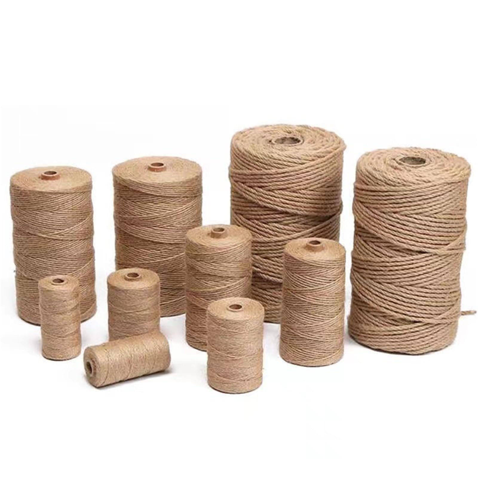 1-30mm Hanfseil Sisalseil Kratzbaum Juteseil Juteschnur Kordelband Bindfaden Cord Tau Baumwollseil Spagat Jutekordel Jutegarn Hanfschnur Handlaufseil (30 mm (50 m))