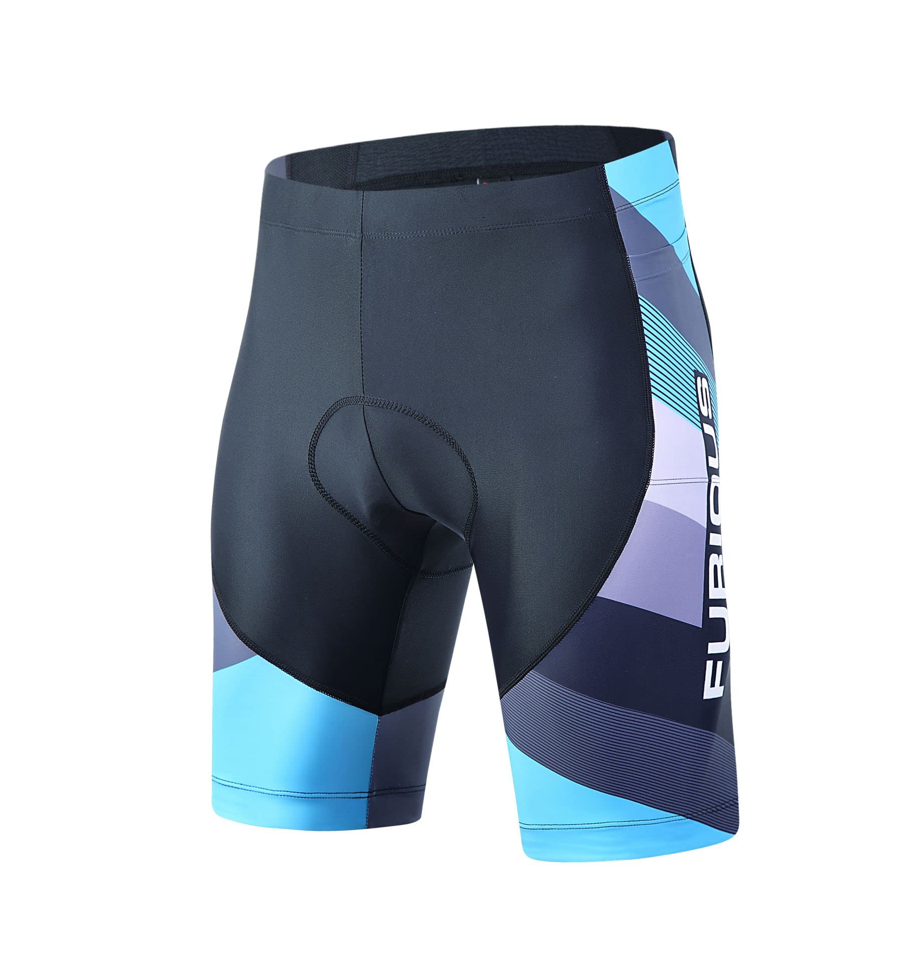 Men's Cycling Bicycle Riding Five Pants High Waist Sports Biking Padded Sponge Cushion Breathable Quick-Drying Shorts (Black,Large,Male,Adult,US,Alpha,Large,Regular,Regular)