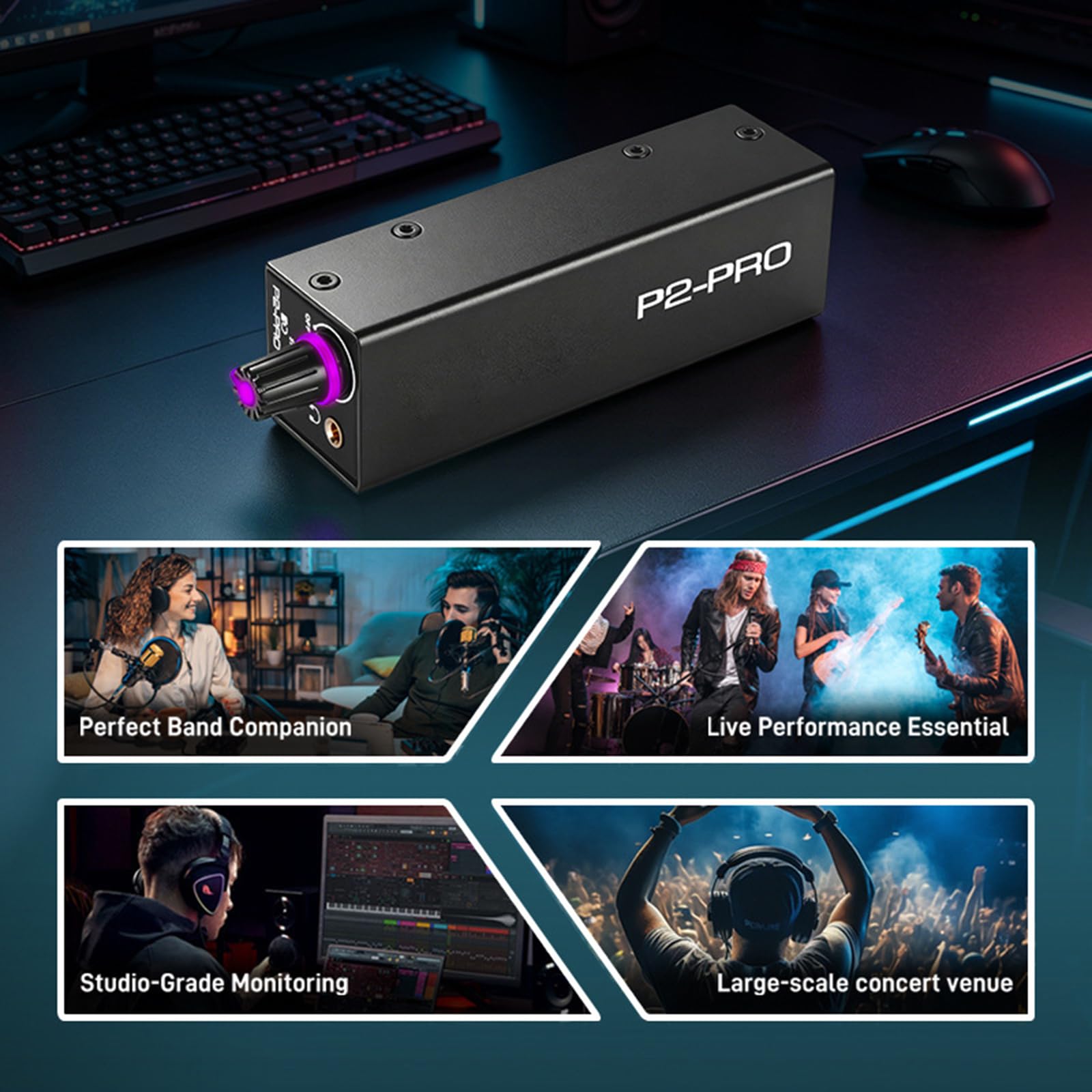 Amplificatore per cuffie con manopola di accesso