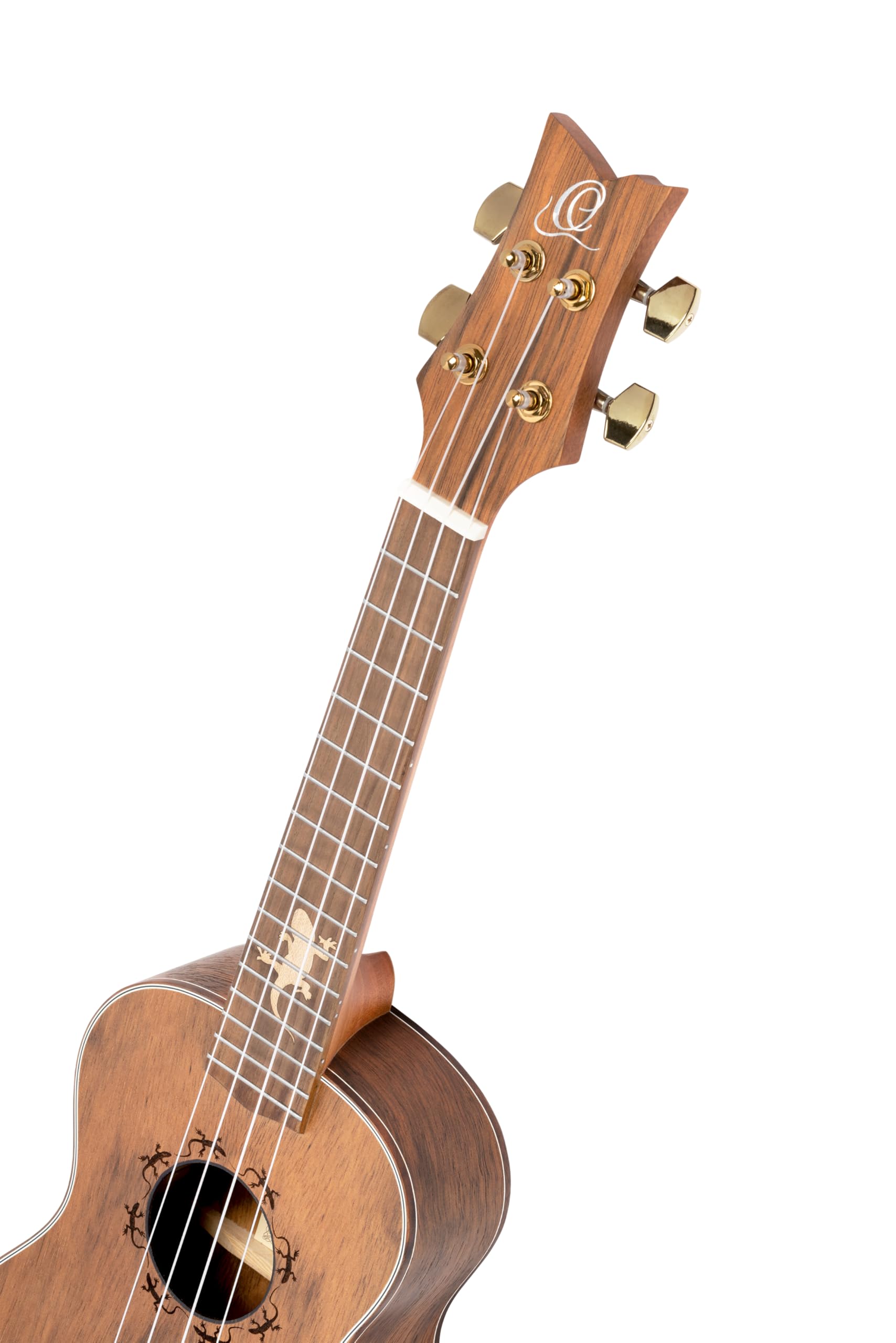 Ortega Guitars Ukulélé Concert Gaucher – Electro-Acoustique – Série Lizard – Housse Incluse – Paldao, Naturel (LIZARD-CC-GBL)