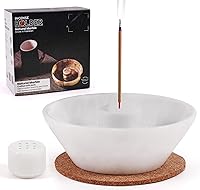 Vista 9 de Radicaln Soporte de incienso de mármol de 5.5 pulgadas, color verde, hecho a mano, soporte para palo santo, cenicero de mármoles e incienso ideal