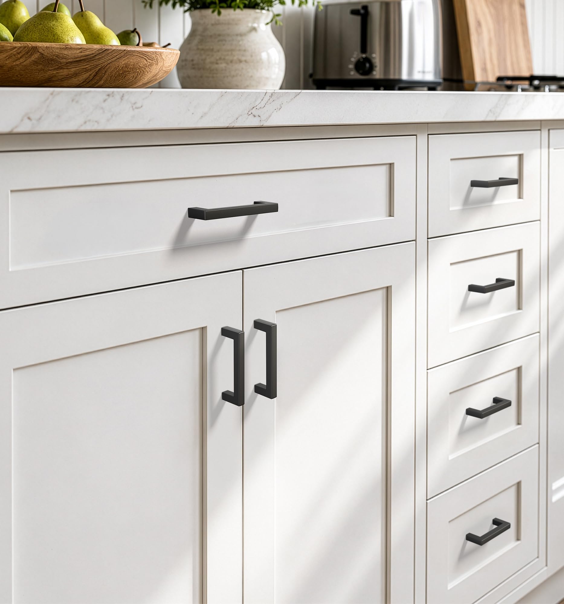 Veise Matte Black Cabinet Handles, 3 Inch CC, Solid Kitchen Pulls, 10 Pack — Amazon image 14