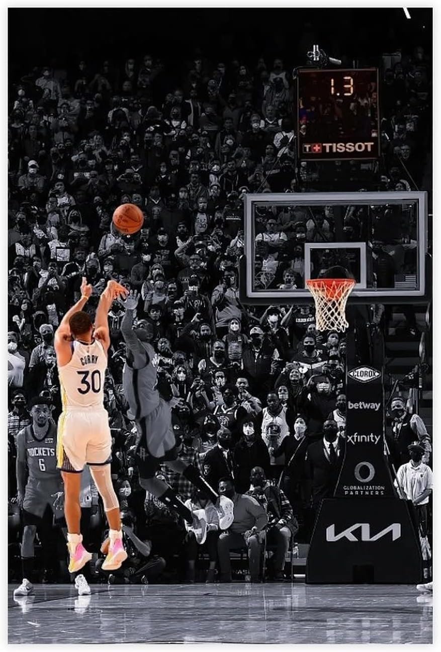 KAMUFF Basketball Player Poster For Walls Canvas Basketball Wall Art Print Quote Signed Posters For Boys Bedroom Unframe-style 12x18inch(30x45cm)