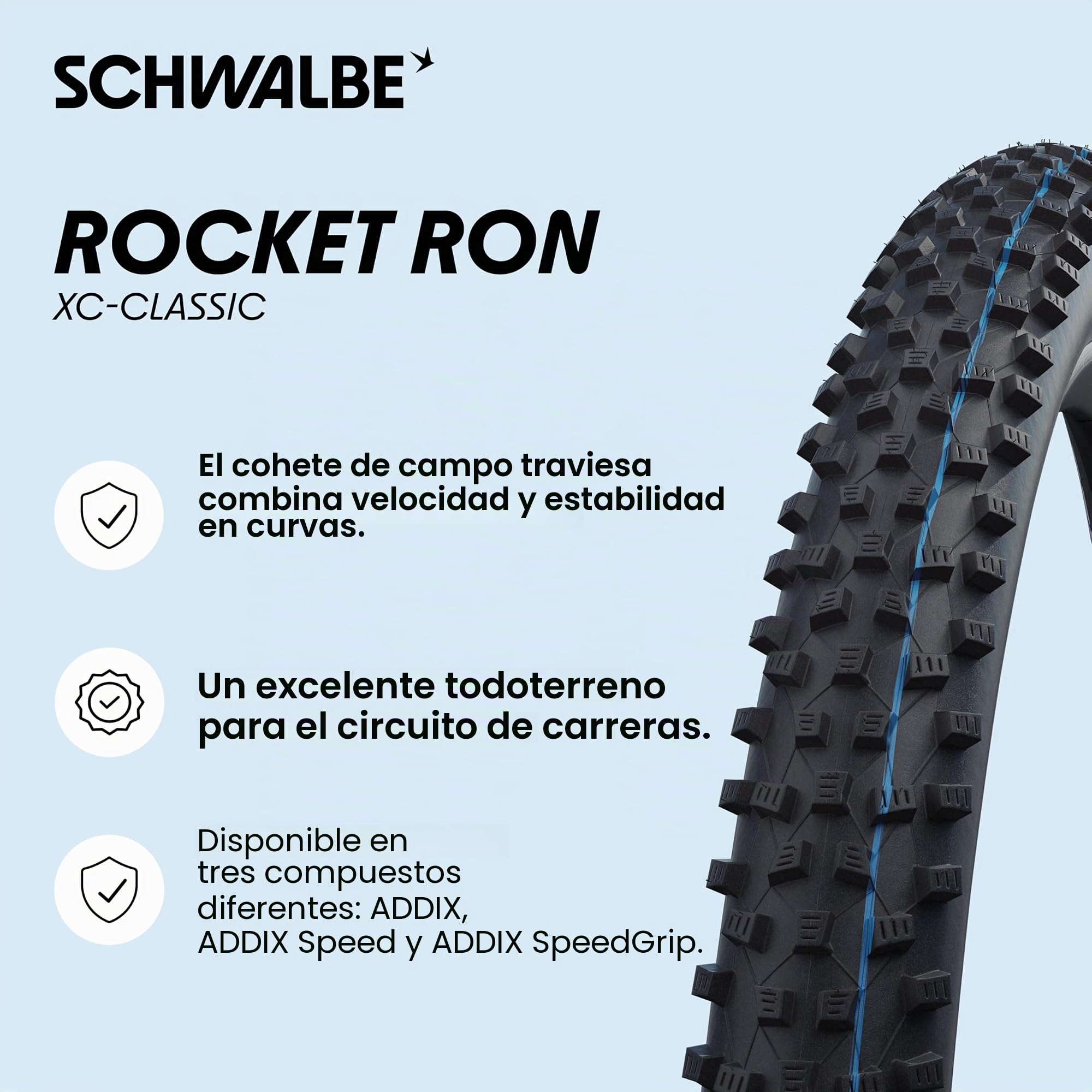 Schwalbe Rocket Ron Evo 57-622 Super Ground - Neumático plegable (29 x 2,25")