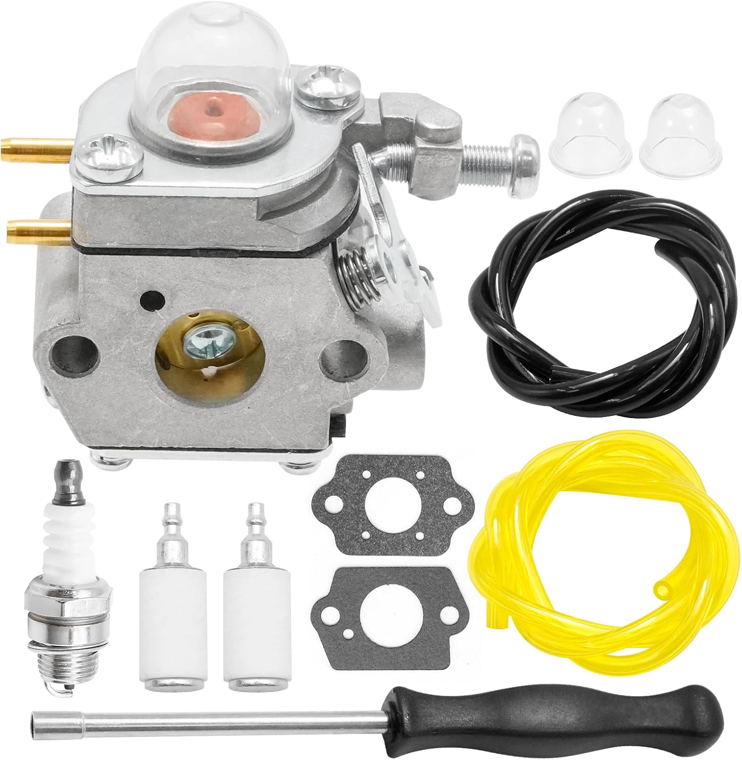 753-06190 WT973 Carburetor Kit Replacement for Bolens BL110 BL160 Cub Cadet BC210 BC280 SS270 Replacement for Craftsman 316711020 for Troy Bilt TB22 TB22EC Ryobi Y25 Y60