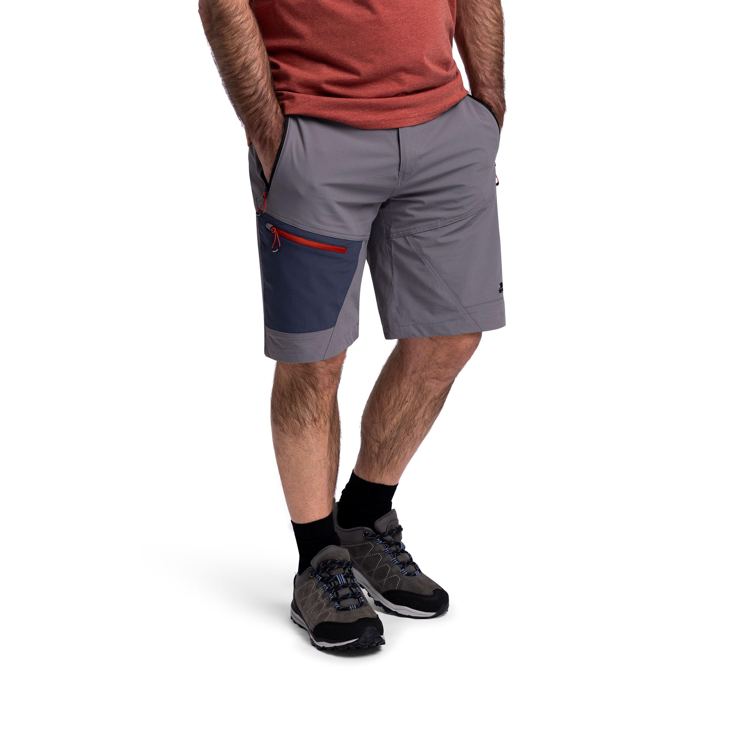 Trespass Daars Herren Adventure Shorts - Herren Stretch Walking Shorts - Arbeitshose mit mehreren Taschen - Cargo Trekking-Shorts mit Größenversteller