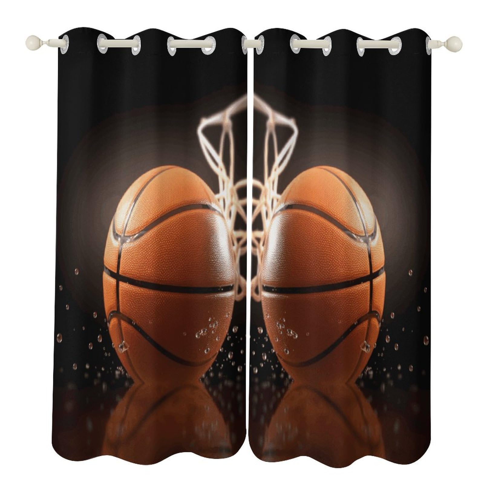Rideaux occultants motif basket pour relooker le salon ou la chambre d'un adolescent