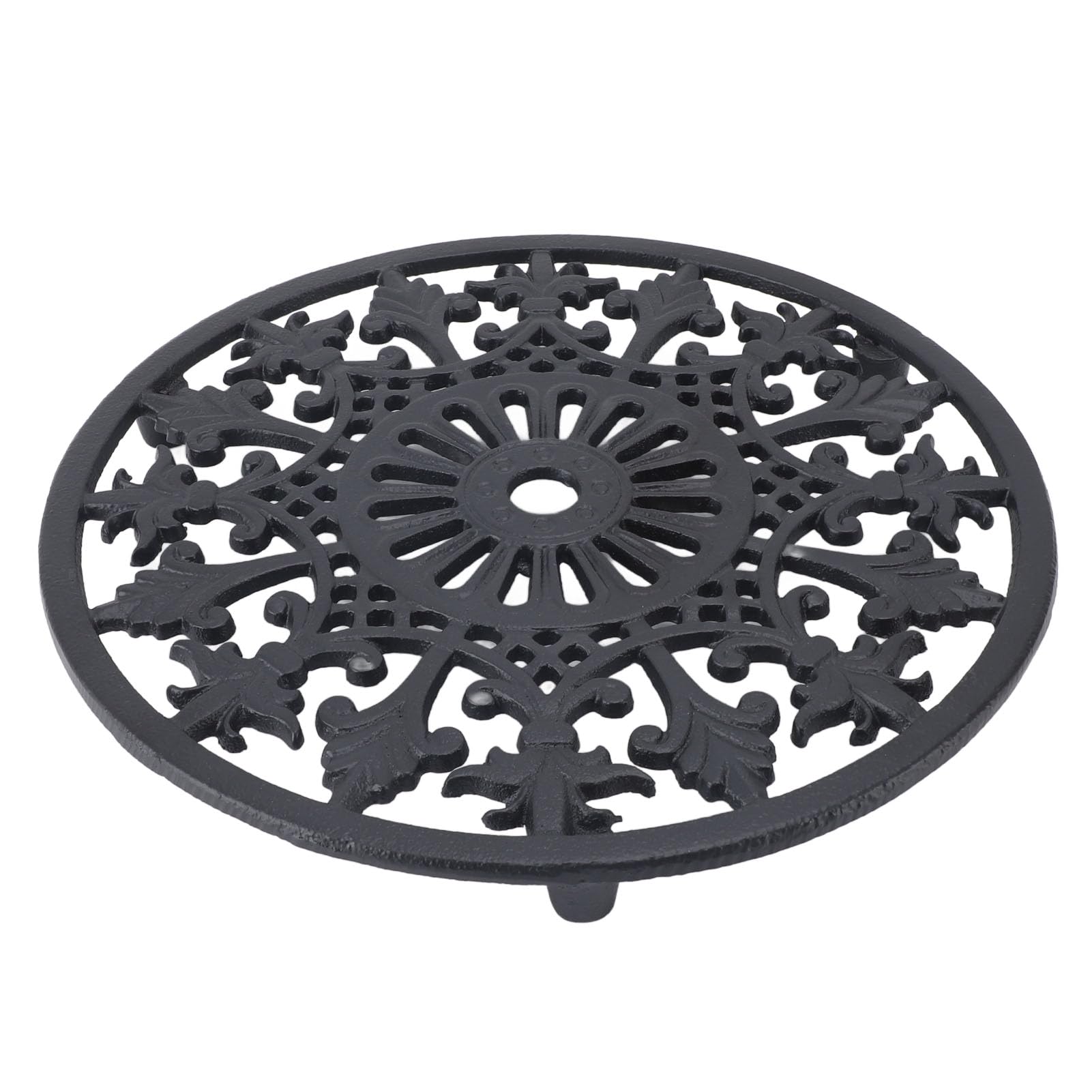 Dessous de Plat en Fonte, Design Rond Antirouille