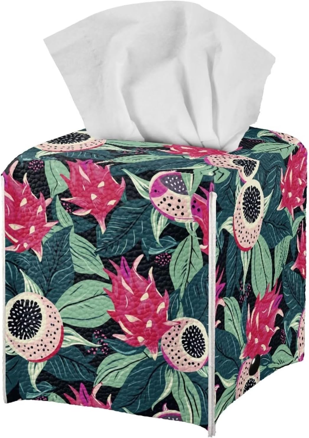 Green Dragon Fruit Print Tissue Holder Living Room Office