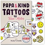Papa & Kind Tattoos | 90 coole Familien Motive | in Deutschland produziert | dermaTEST-Urteil SEHR GUT | Super Geschenk f&uuml;r V&auml;ter & die Familie