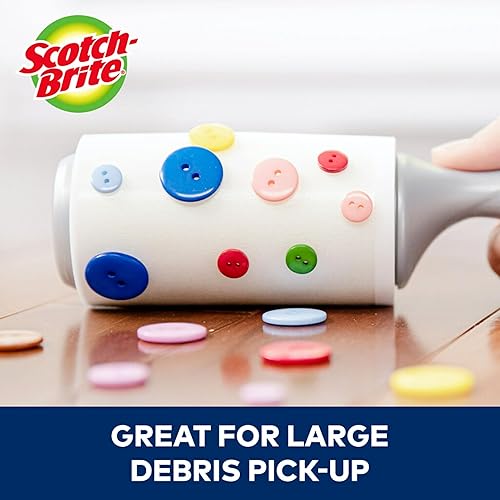 Miniatura 3 de Scotch-Brite Rodillo de pelusa al 50  pegajoso funciona muy bien en el pelo de las mascotas 48 hojas