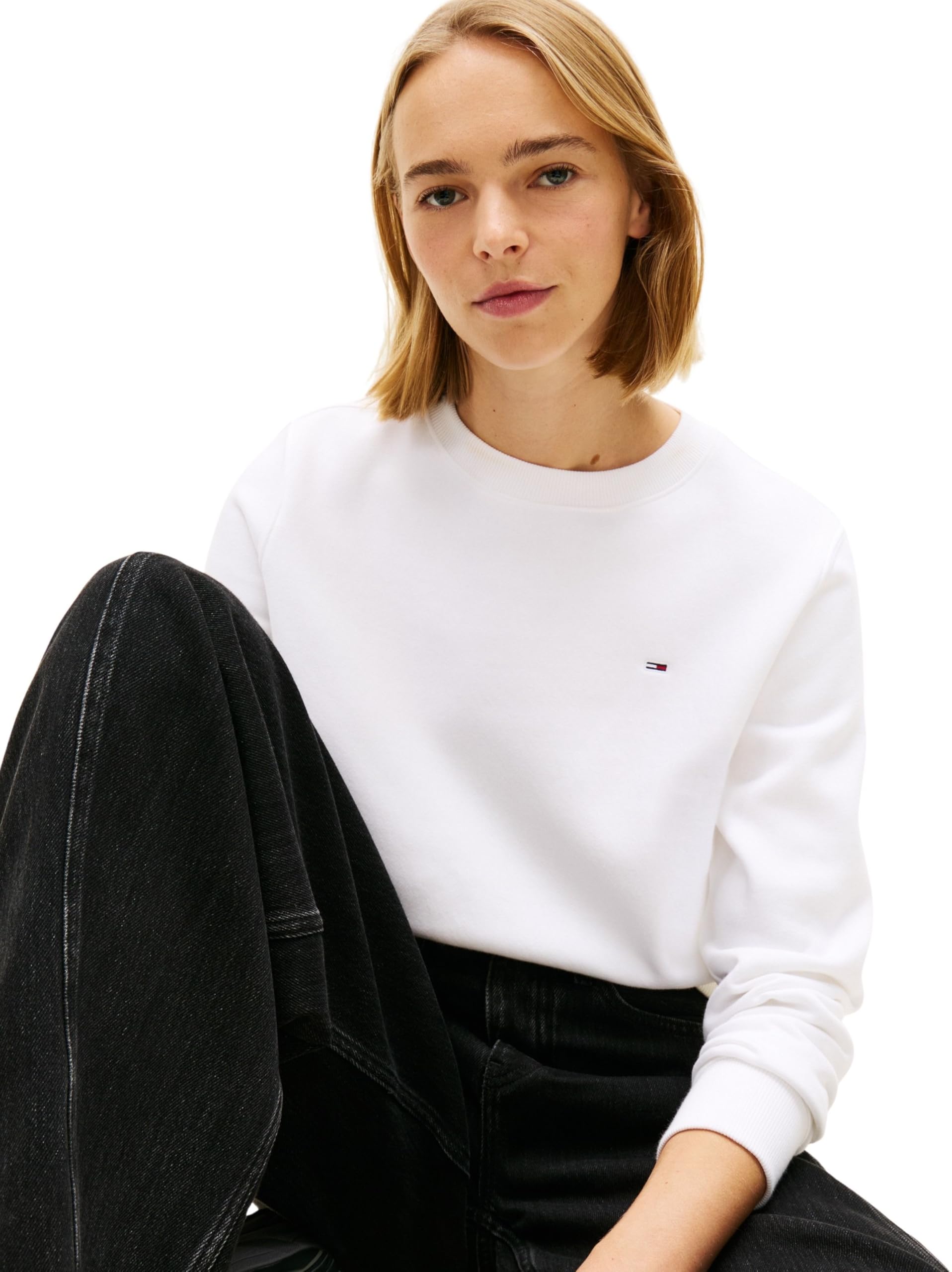 Tommy Jeans Jersey Mujer Crew Neck con Cuello Redondo