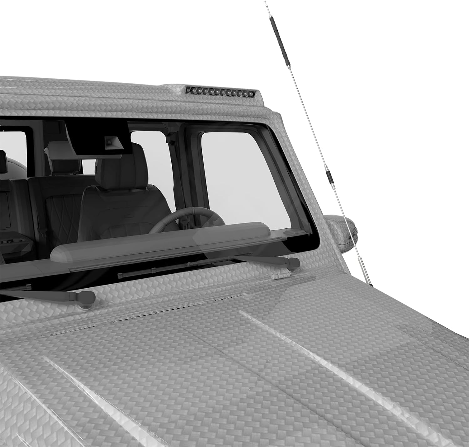 Mobile Radio Antenna TH-9800 Quad Band High Gain Antenna for Car Radio KT-8900D Antenna PL259 29/50/144/430MHz (10m/6m/2m/70cm) with 16.4ft Coaxial Cable and Bracket Clip (Silver)