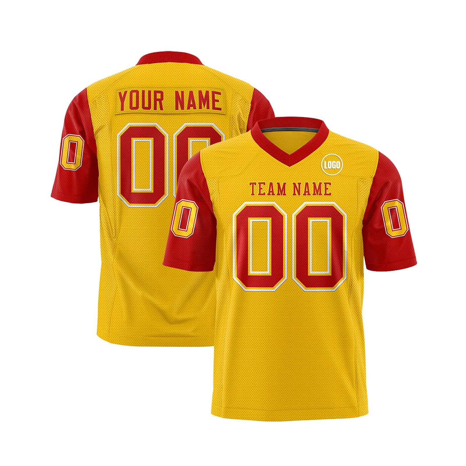 Custom Football Replica Team Jersey Printed with Team Name Number Logo Customized Uniform Fans Jersey for Men Women Boys Girls