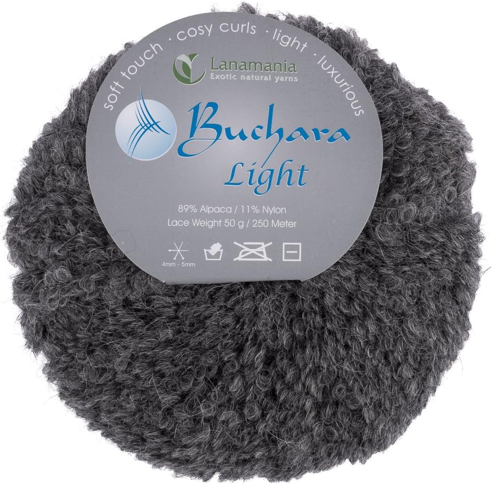LanamaniaBuchara Light dark Grey, alpaca