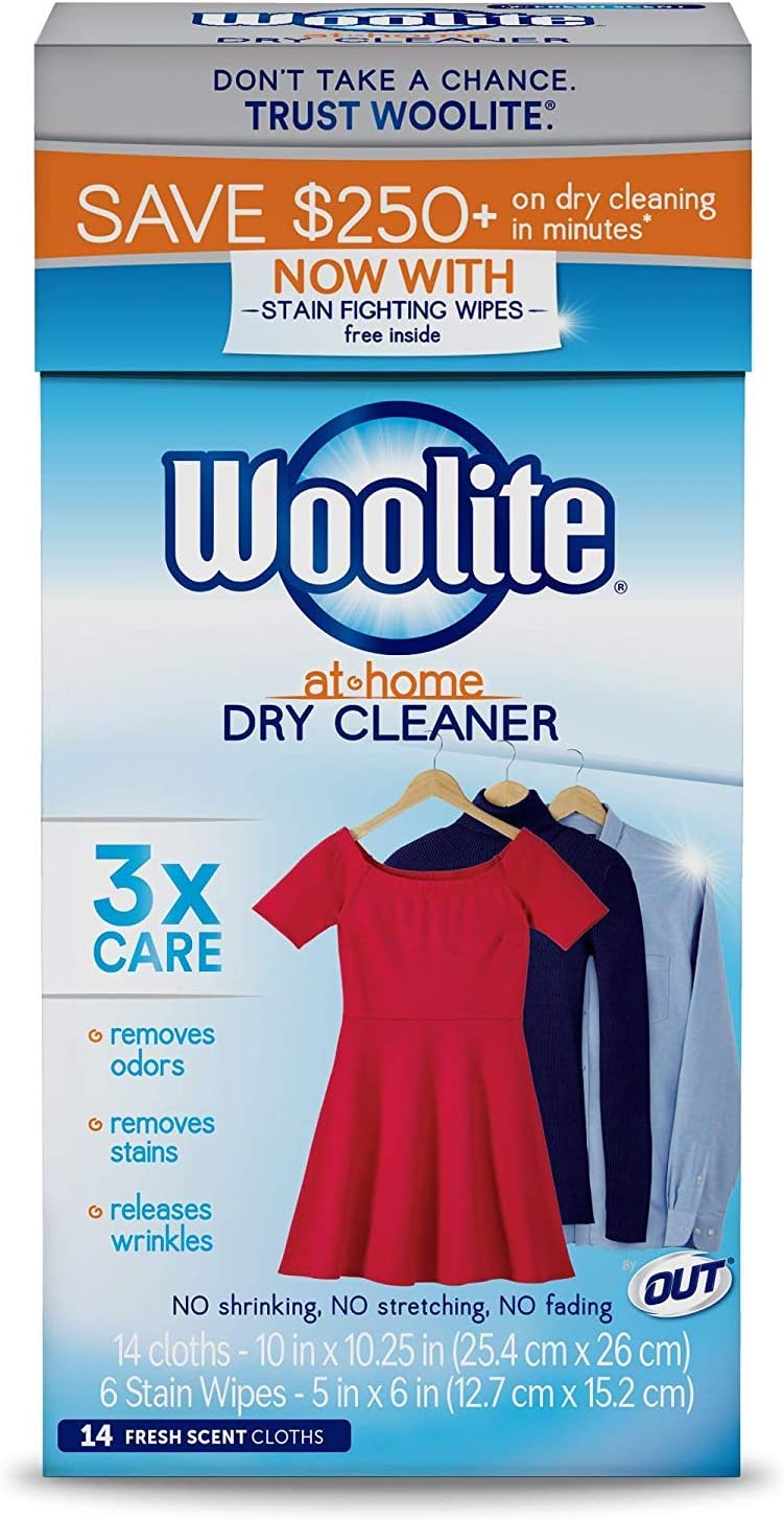 Woolite Dry Cleaner's Secret Dry Cleaning Cloths, 14Count Box Health & Household