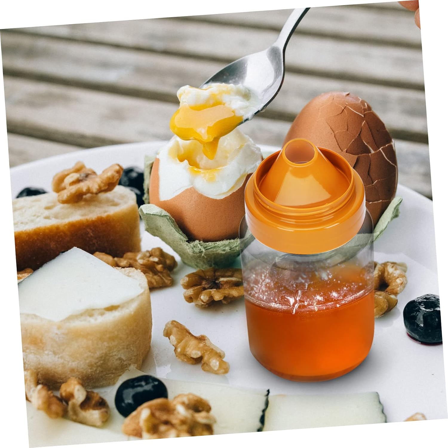 4pcs Plastic Honey Bottles Apothecary Jars Lids Small Jars for Honey Storage Airtight Canister Packing Bottles