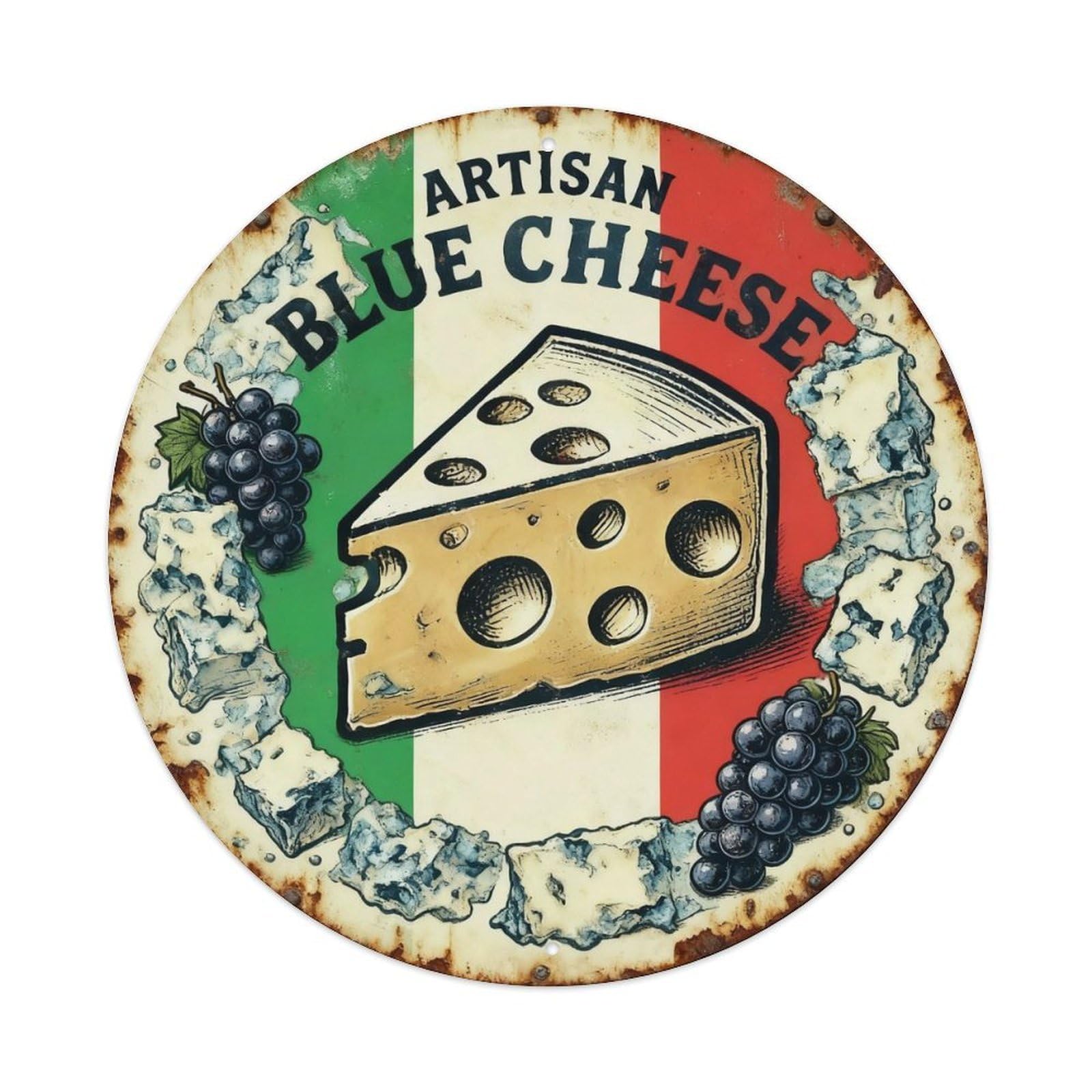 Artisan Blue Cheese Retro Tin Sign Metal Tin Sign Plaque