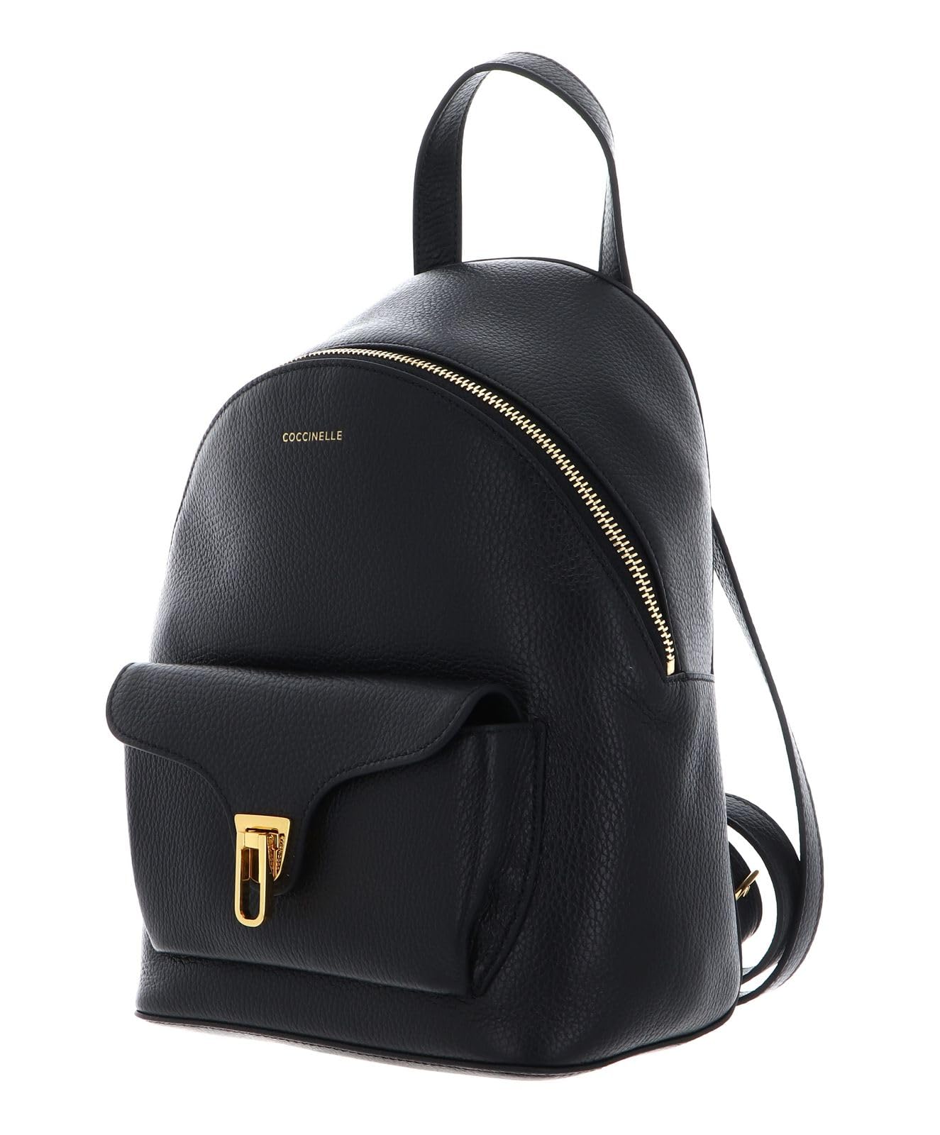 Coccinelle Leder Freizeitrucksack Beat Generatio Backpack Noir schwarz