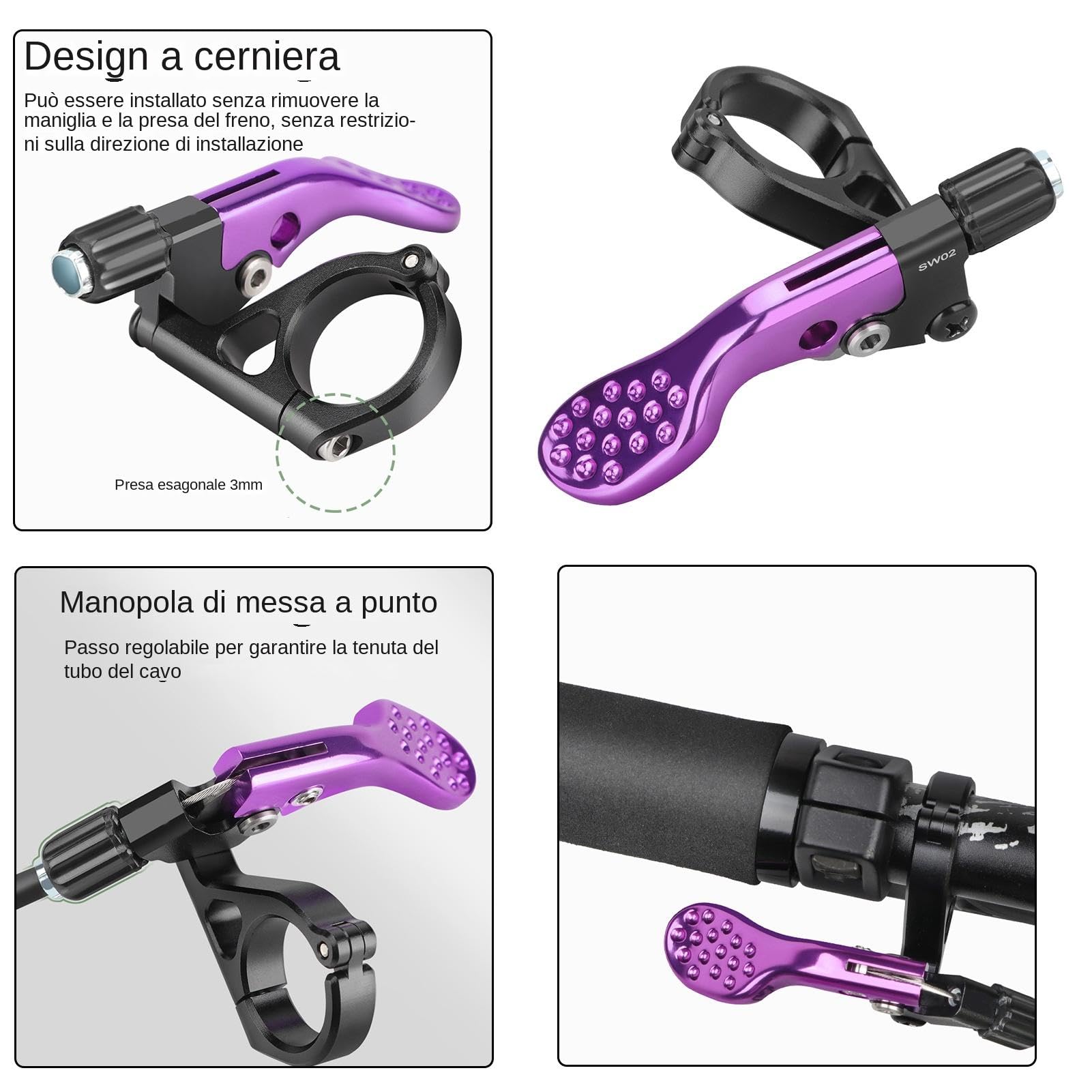 Reggisella Bici ZTTO CNC MTB Bici Da Strada Contagocce Reggisella Telecomando Cavo Di Controllo Del Sedile Tubo Leva Regolabile In Altezza Telecomando Cavo Del Cambio Drop Esercito - 8