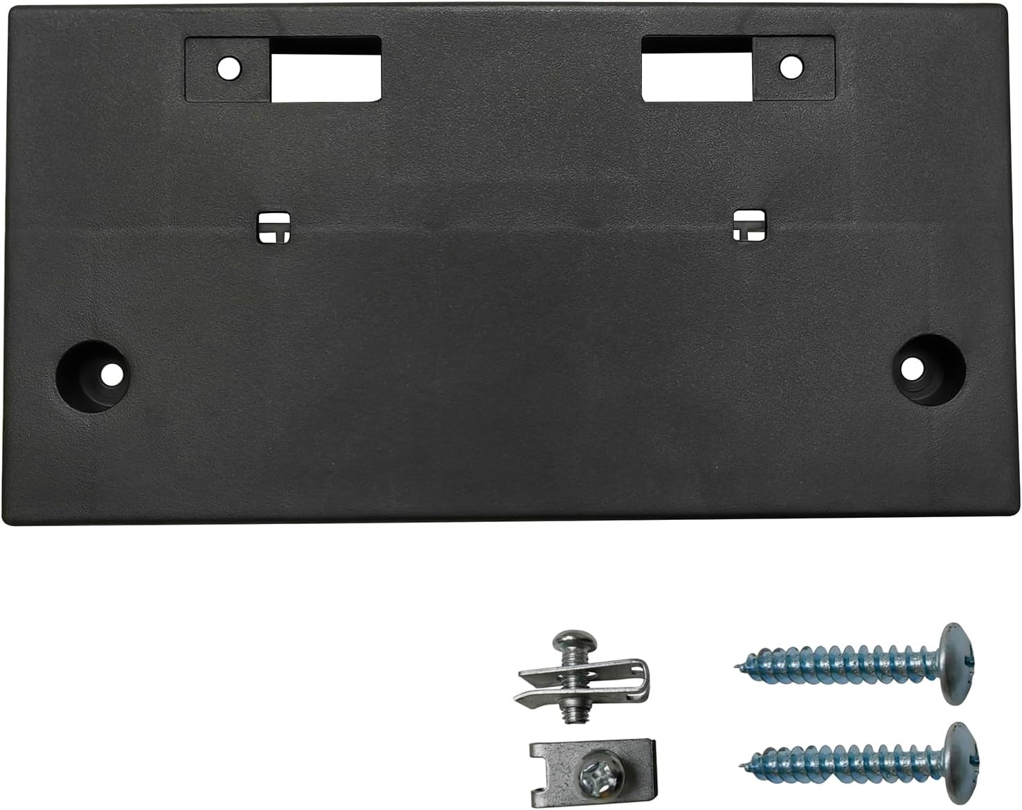 front bumper license tag plate frame bracket holder compatible with nissan frontier 2005-2019 steel bumper replace 96210ea800, ni1068136
