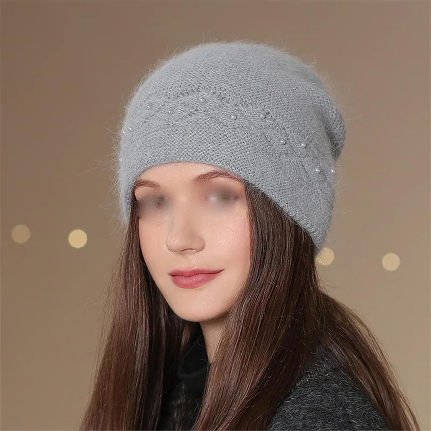 Women's Winter Warm Slouchy Knitted Beanie Hat Thicken Warm Solid Color Soft Wool Hats Outdoor Casual Cold Weather Hats