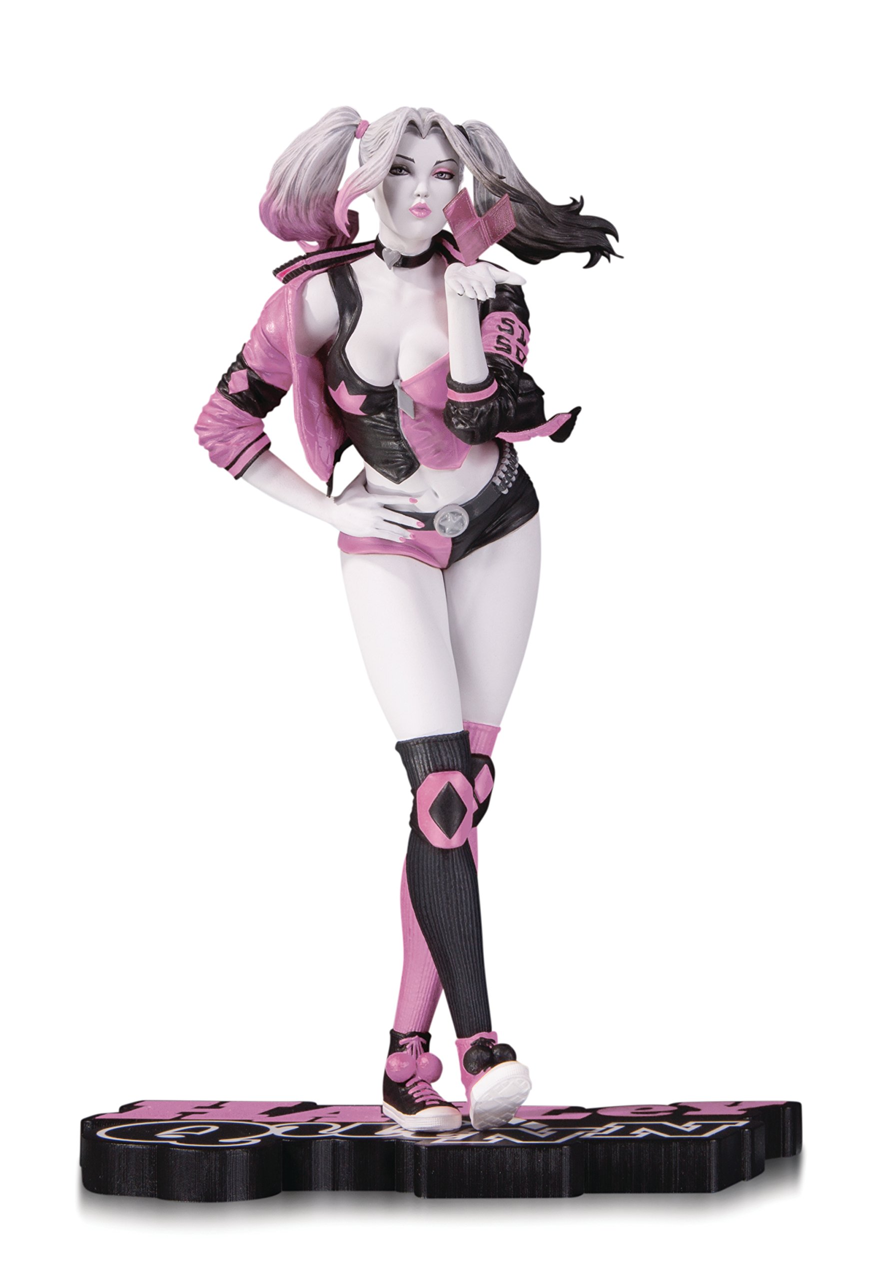 Amazon.com: DC Collectibles Harley Quinn Pink, White & Black