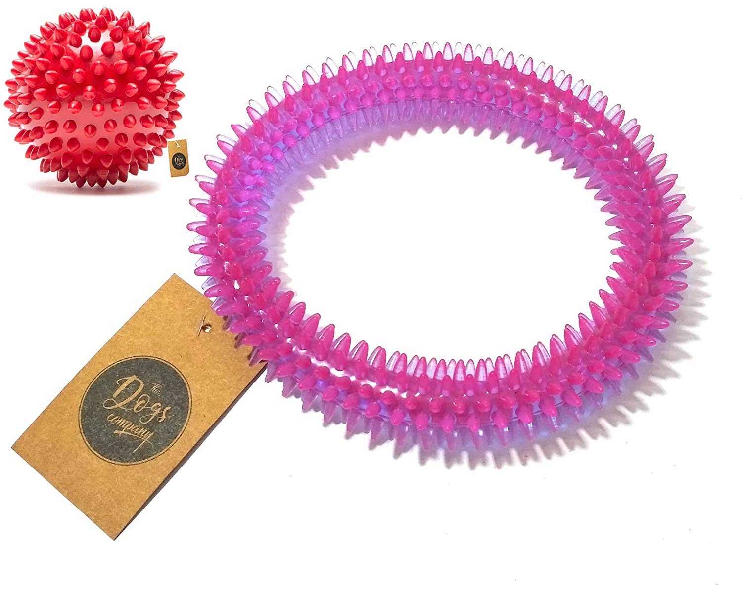 The Pets Company, Rubber Spiked Ball Dog Chew Toy and Rubber Spiked Ring Dog Chew Toy (B07D811JTM) Amazon Price History, Amazon Price Tracker