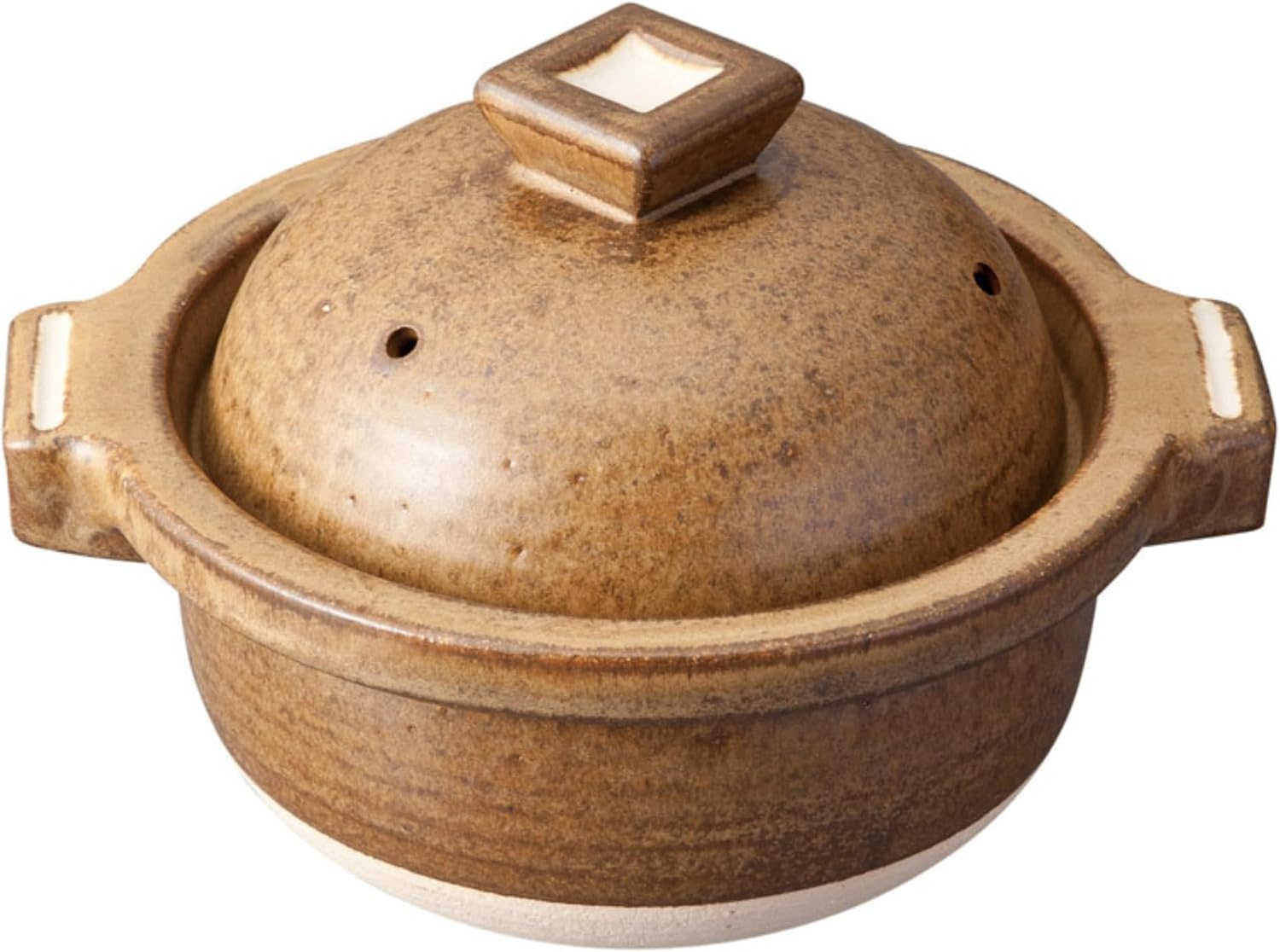 Japanese Donabe Rice Pot for 2 People - 900ml - Shigaraki-Yaki - Made in Shiga, Japan