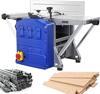 Electric Bench Planer, 1250W Powerful Bench Planer, Bench Thickness Planer, Low Noise for Hardwood & Softwood Planing and Thickness Processing Wood Planer Benchtop Machine