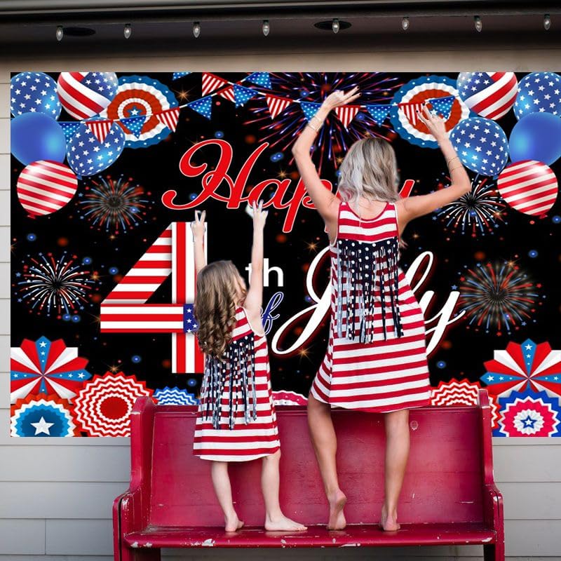 4th of July Backdrop 10x8ft Independence Day Photography Background