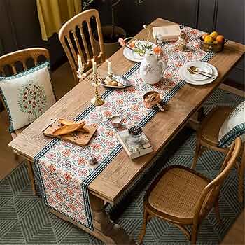Amazon｜テーブルランナーアメリカンコットンテーブルクロス