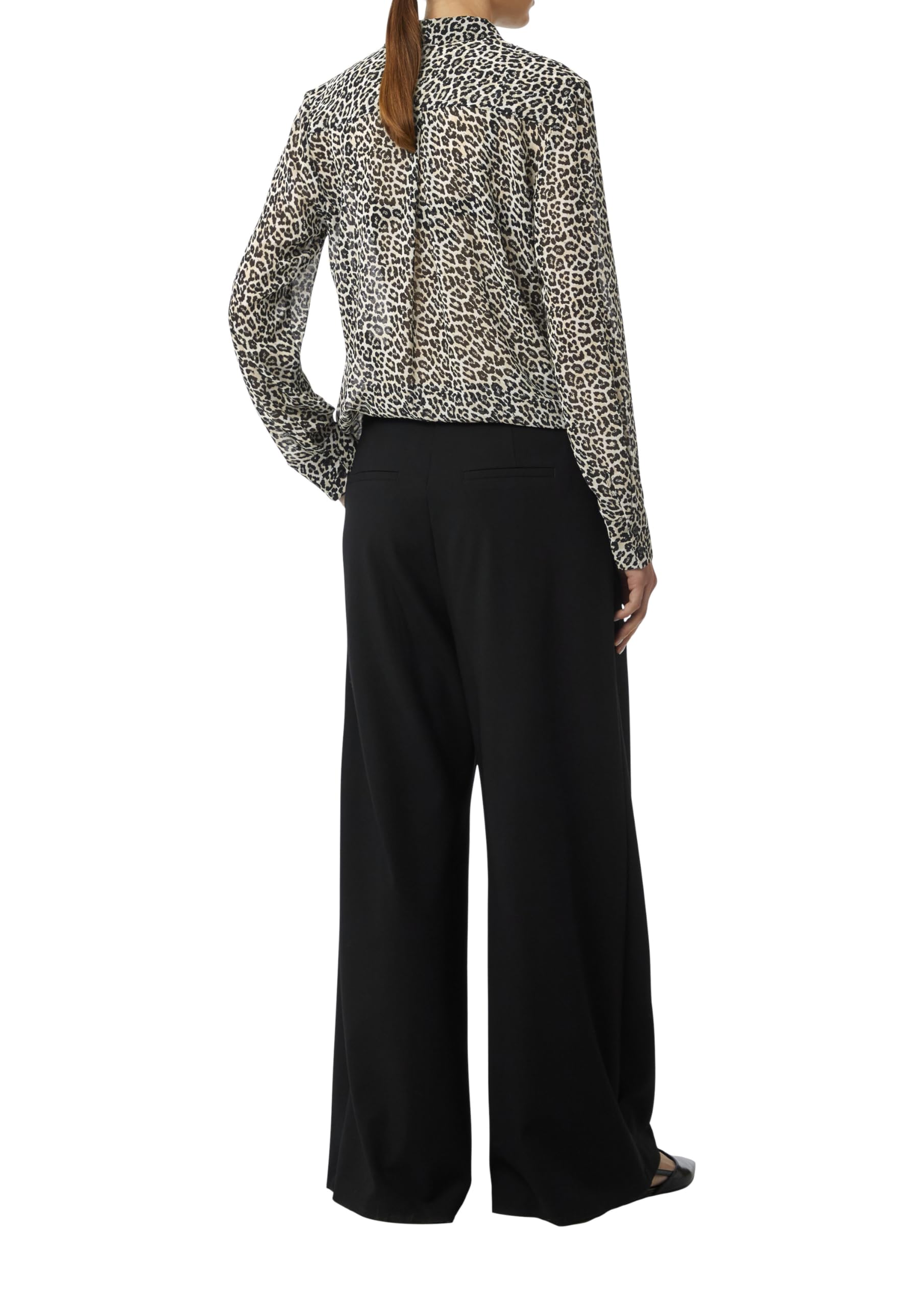 Comma Longbluse aus Chiffon mit Leo-Print