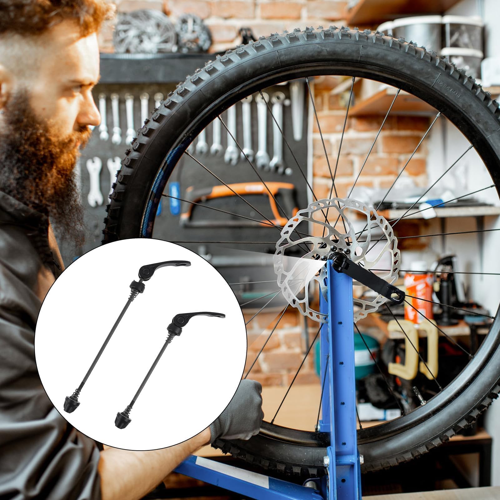 Tappo Perno Ruota Bici Sganci Rapidi Antifurto Lega Alluminio Compatibili MTB Bici Strada Trekking Sgancio Rapido Mozzo Ruota Anteriore