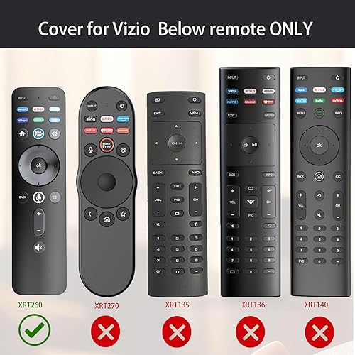 Vista 2 de Funda para VIZIO XRT260 Smart TV Control remoto Funda de silicona con cordón que brilla en la oscuridad azul Azul-cielo,Verde,No brillo negro,Rojo