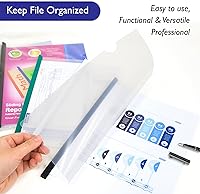Vista 4 de BAZIC - Cubiertas de informes con barra deslizante, frontal transparente, carpetas de plástico tamaño carta, soporte para carpetas de documentos