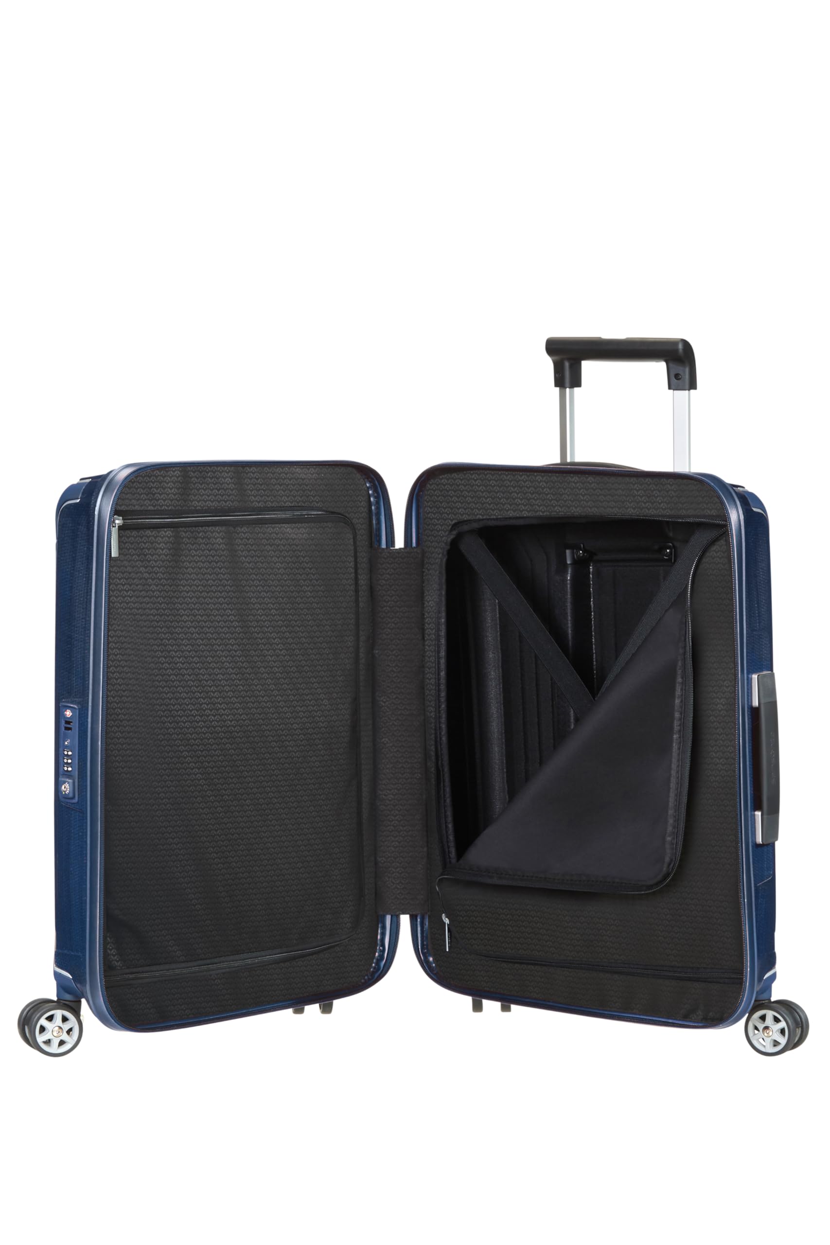 Samsonite Lite-Box - Valigia da cabina premium 55x40x20 cm, trolley da cabina rigido, compatibile con Ryanair/EasyJet, leggero, 2,20 kg - 38 L - Blu (Deep Blue)