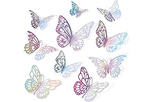 3D Laser Butterfly Wall Decor, a Stunning Array of 72 Adhesive Butterflies