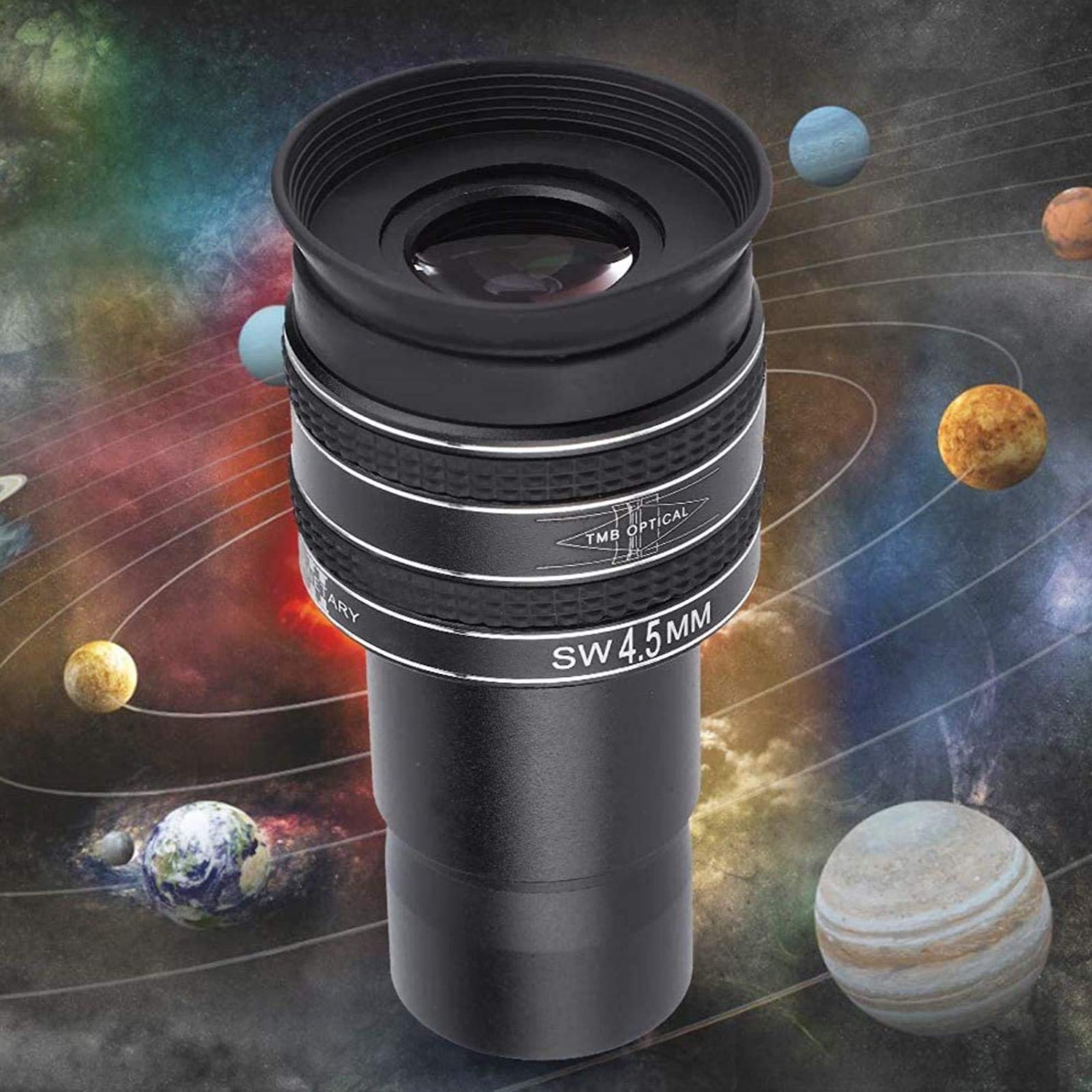 POFET Oculaire planétaire II multicouche 3,2 cm TMB 4,5 mm 58 degrés pour télescope astronomique (noir)